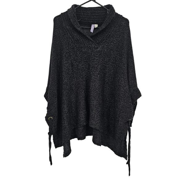 Alya Woman's size S/M Dolman Sleeve Lace Up Sides Poncho Style Oversize Sweater - Picture 1 of 7